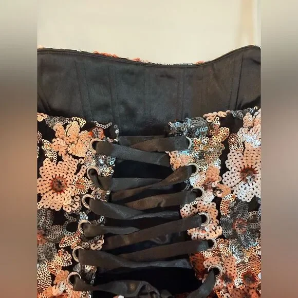 NWOT Bronx and Banco Maraya Sequin Strapless Mini Dress in Multi - Picture 11 of 14